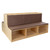 Read-A-Round Double-Sided Bench with Brown Cushions and Trays