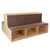 Read-A-Round Double-Sided Bench with Brown Cushions and Trays