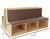 Read-A-Round Double-Sided Bench with Brown Cushions and Trays