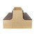 Read-A-Round Double-Sided Bench with Brown Cushions and Trays