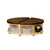 Read-A-Round Circle Bench with Brown Cushion and Trays