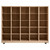 Maple Heritage 25 Cubby Tray Storage with Brown Trays