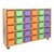 Contender Mobile 30 Tray Storage with Assorted Pastel Trays - Assembled with Casters