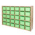 Contender 30 Tray Storage with Lime Green Trays - Assembled