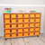 Contender Mobile 30 Tray Storage with Orange Trays - Assembled with Casters
