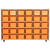  Contender Mobile 30 Tray Storage with Orange Trays - Assembled with Casters 