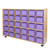 Contender Mobile 30 Tray Storage with Purple Trays - Assembled with Casters