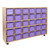  Contender Mobile 30 Tray Storage with Purple Trays - Assembled with Casters 