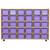 Contender Mobile 30 Tray Storage with Purple Trays - Assembled with Casters