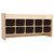 Contender Wall Hanging Storage with 10 Brown Trays - Assembled