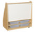 Wood Designs Book Storage and Display with Markerboard, 4 Translucent Letter Trays