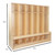 Wood Designs WD51006 6 Section Seat Locker 