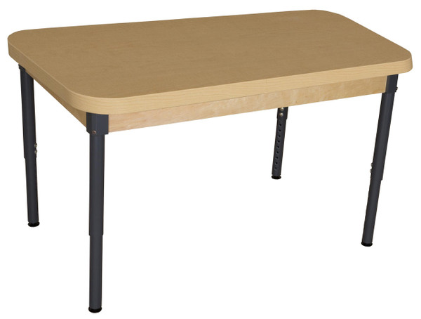 Wood Designs HPL3044A1829 30 x 44 Rectangle High Pressure Laminate Table with Adjustable Legs 18-29