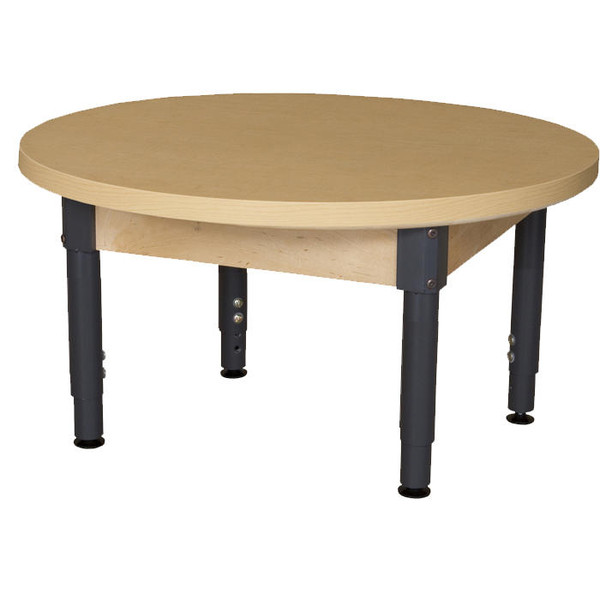 Wood Designs HPL36RNDA1217 Round High Pressure Laminate Table with Adjustable Legs 12-17