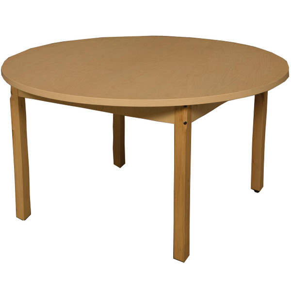 Wood Designs HPL48RND29 Round High Pressure Laminate Table with Hardwood Legs- 29