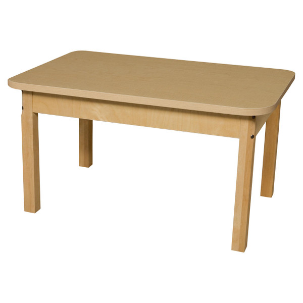 Wood Designs HPL243616 24 x 36 Rectangle High Pressure Laminate Table with Hardwood Legs- 16