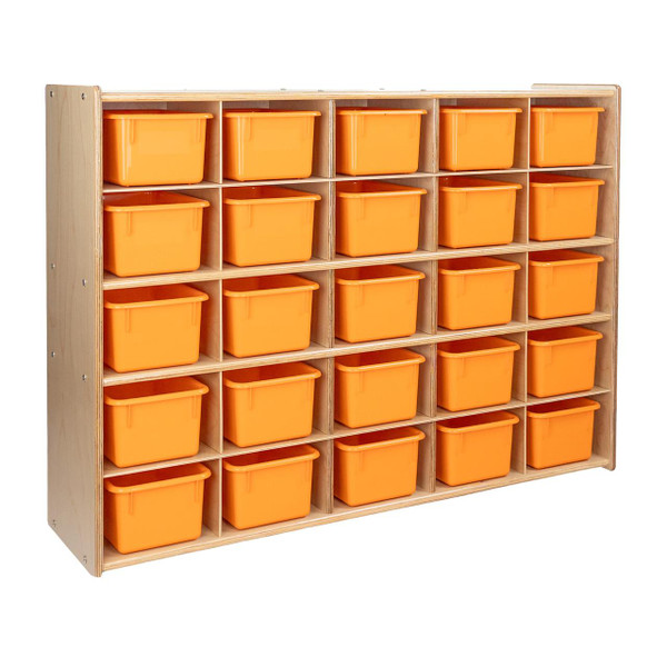 Contender C16009FOR 25 Tray Storage w/Orange Trays, Assembled