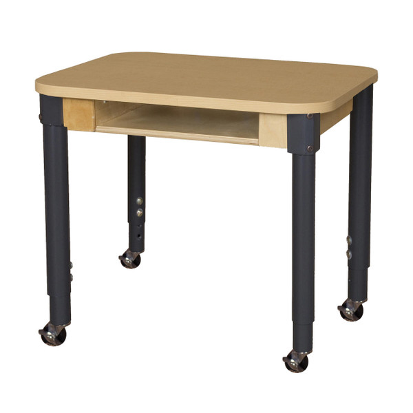 Wood Designs HPL1824DSKA1829C6 Mobile Classroom High Pressure Laminate Desk with Adjustable Legs 19-30