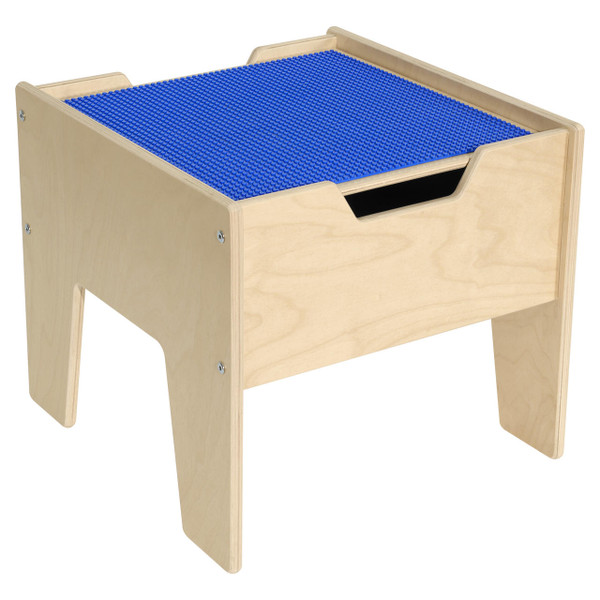 2-N-1 Activity Table with Blue LEGO Compatible Top - RTA