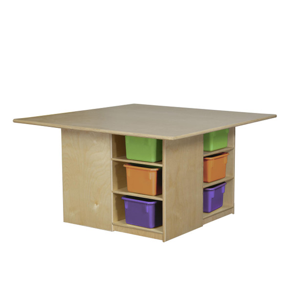 Cubby Table with 12 Assorted Pastel Trays