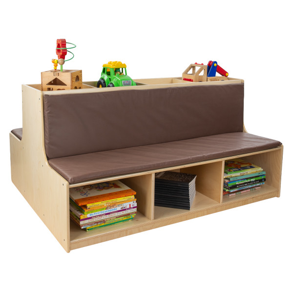 Read-A-Round Double-Sided Bench with Brown Cushions