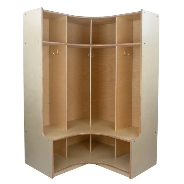 Four Section Round Corner Seat Locker