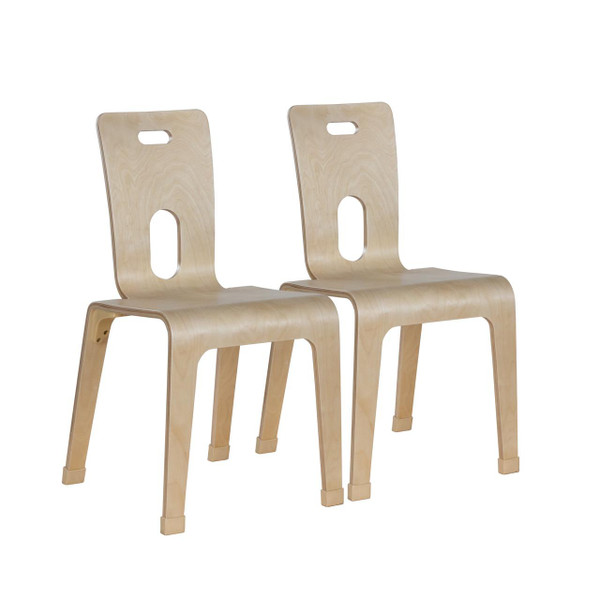 Wood Designs Maple Heritage Bentwood 18" Chair, Set of 2