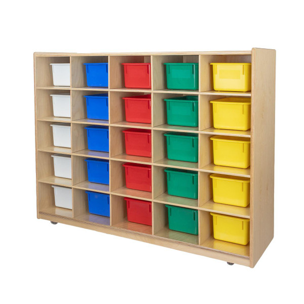 Wood Designs WD16003 25 Tray Storage with Assorted Trays