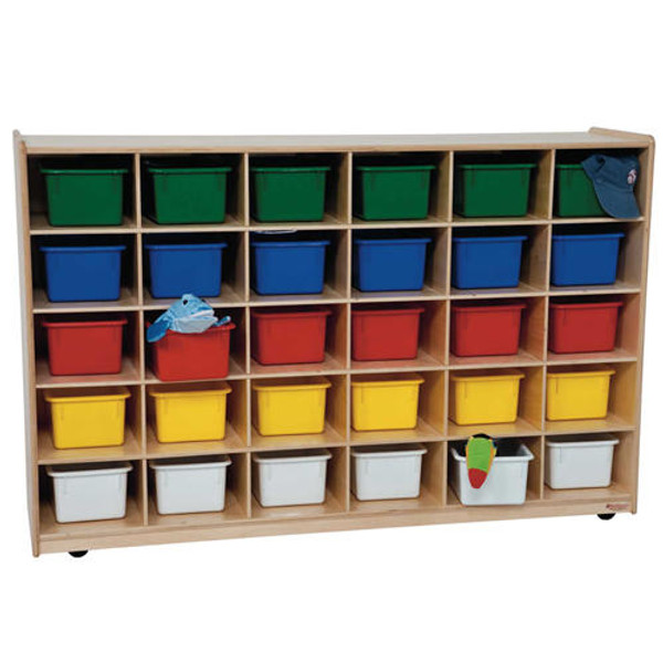 Wood Designs WD16033 30 Tray Storage with Assorted Trays