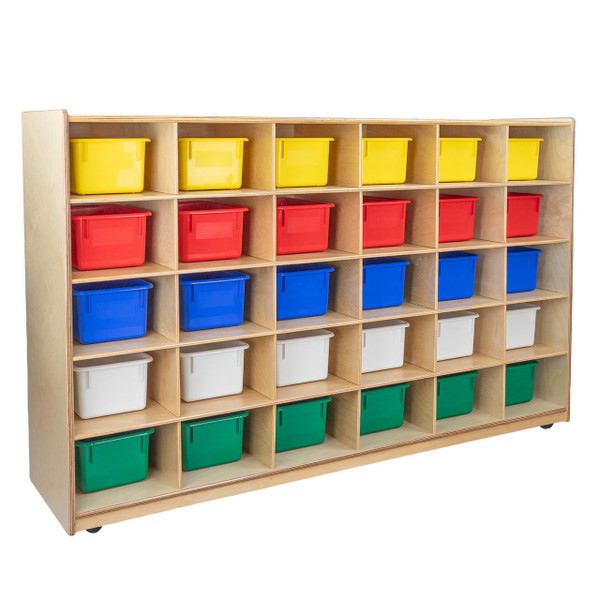 Wood Designs WD16033 30 Tray Storage with Assorted Trays