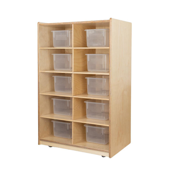 Wood Designs WD16101 Vertical Storage with 10 Translucent Trays