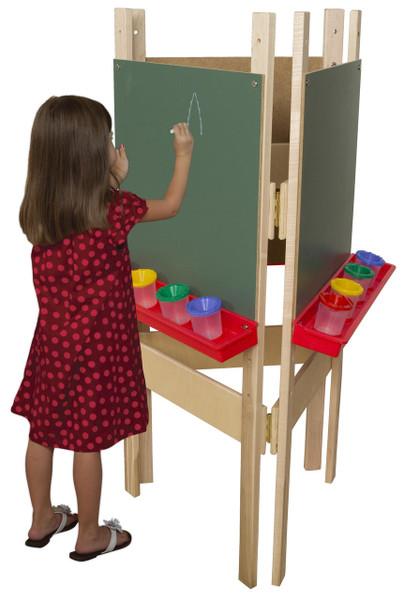 Wood Designs WD18600 3-Sided Adjustable Easel with Chalkboard