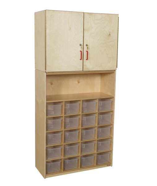 Wood Designs WD56201 20 Tray Vertical Storage Cabinet w/Translucent Trays 