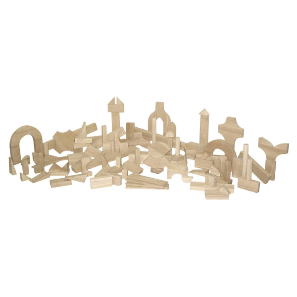 Wood Designs Preschool Blocks - 24 Shapes, 111 Pieces