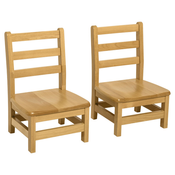 Wood Designs Hardwood Ladderback 12 Chair, Carton of 2