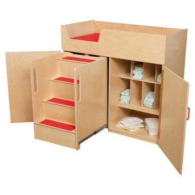 ＨＡＮＡＢＩ式（株之助）　デイトレード学習セット WD21075 Deluxe Changing Table with Safety Steps - WoodDesigns