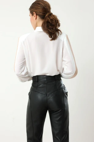 Crne kožne pantalone 8626701-4