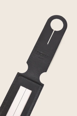 Crni kožni privezak za kofer 7720701-6