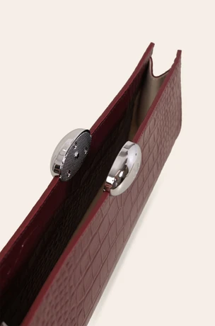Bordo kožna tašnica sa printom 3401407-6