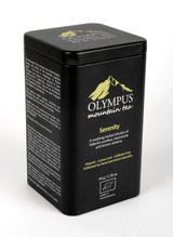 OLYMPUS Mountain Tea, Serenity. Organic Tea Herb Mix of:  Sideritis Scardica (Greek Mountain Tea) - Chamomile- Lemon Verbena. Metal Tin Box 50 g / 1.76 oz