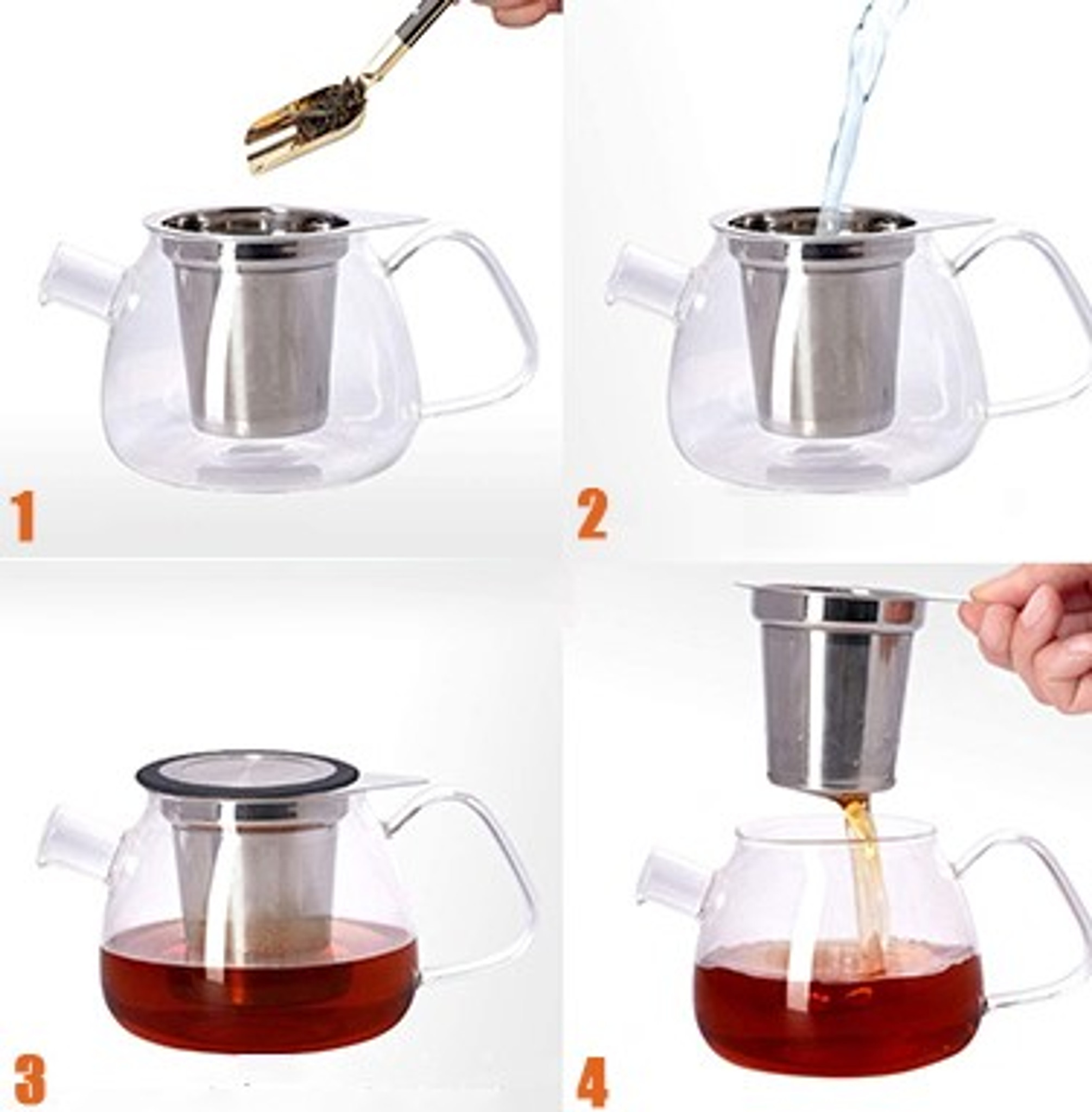 Stainless Steel Mesh Tea Infuser Metal Cup Strainer Loose Leaf Filters