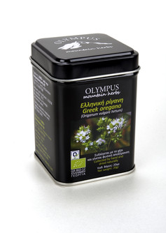 Oregano Greek Organic. OLYMPUS Mountain Herbs, Premium. Metal Tin Box 20 g / 0.70 oz
