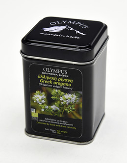 Oregano Greek Organic. OLYMPUS Mountain Herbs, Premium. Metal Tin Box 20 g / 0.70 oz Oregano Greek Organic. OLYMPUS Mountain Herbs, Premium. Metal Tin Box 20 g / 0.70 oz