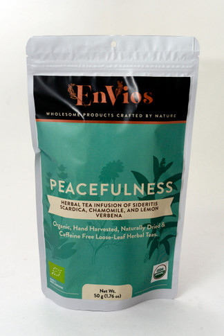 Peacefulness. Organic Greek Mountain Herbal Tea infusion of Sideritis Scardica, Chamomile and Lemon Verbena by EnVios 50 g / 1.76 oz.