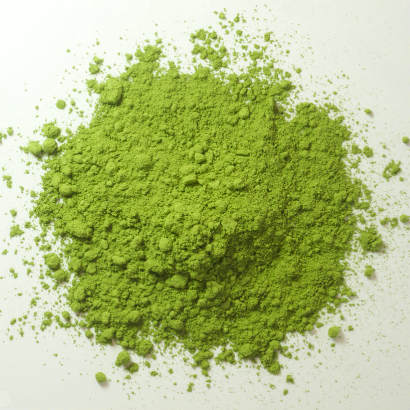Matcha powder, pure concentrated green tea leaves