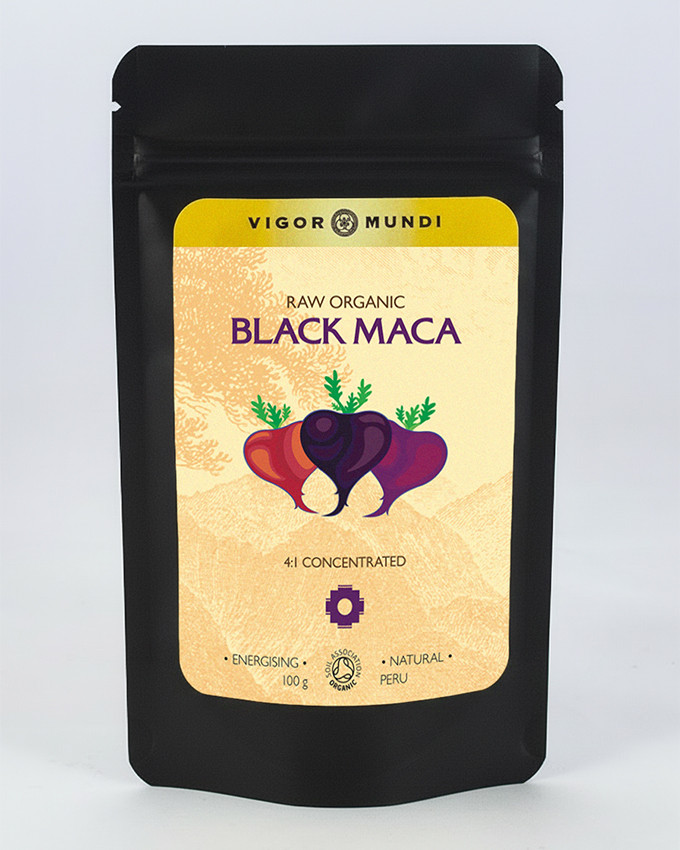 Black Maca 4:1, high quality organic maca root powder, raw by vigor mundi,