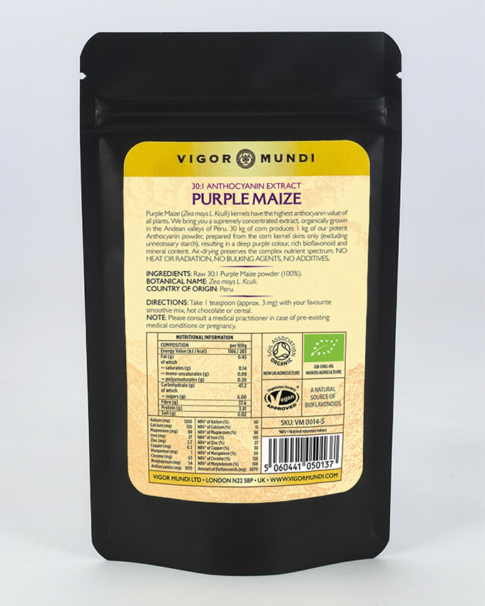  Raw Purple Maize 30:1 Anthocyanin extract