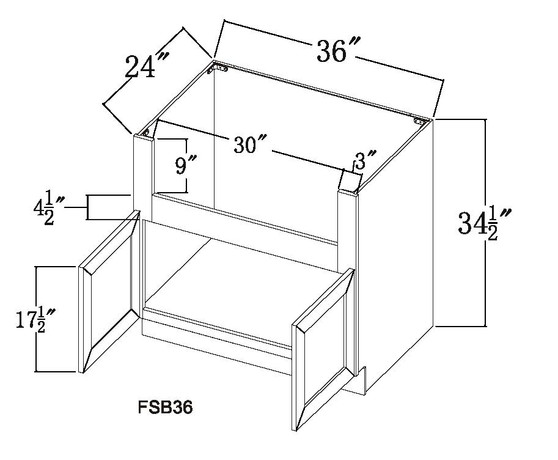 Farm Sink Base Cabinet 2 Doors