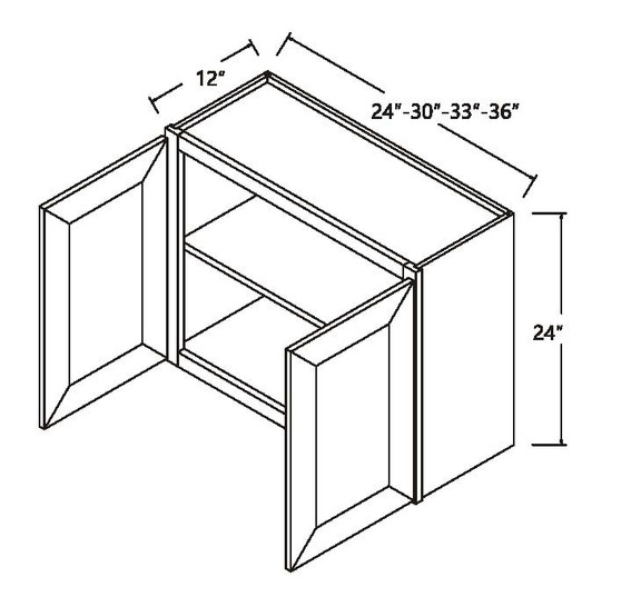 Standard Wall Cabinet 2 Door 24"