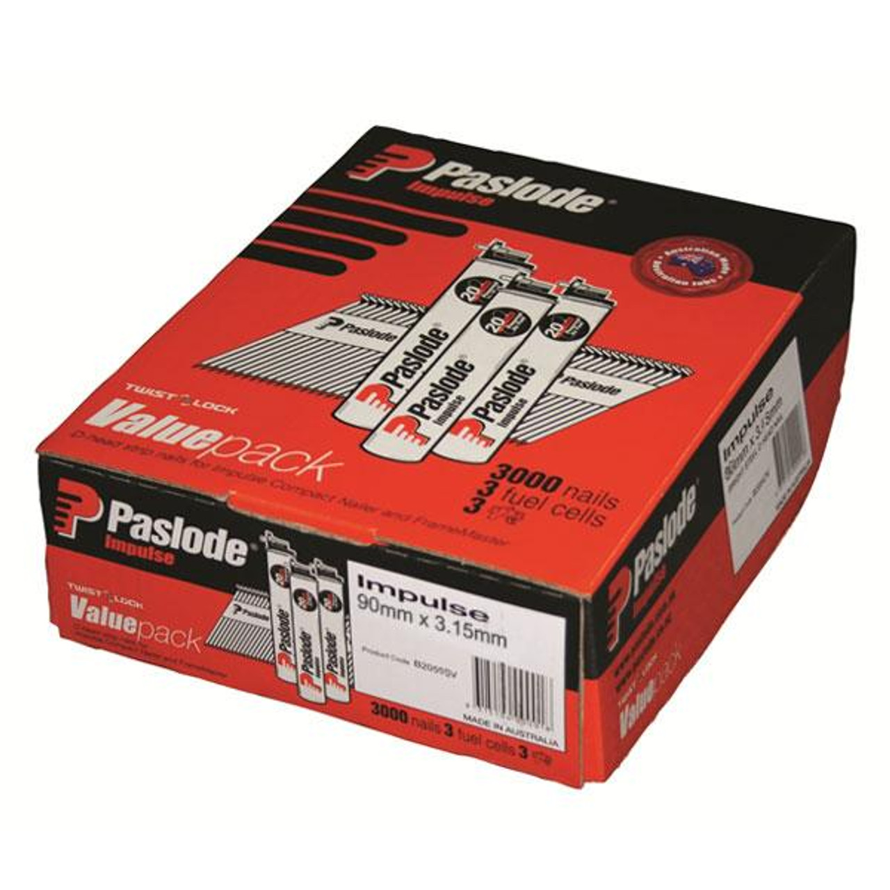 Paslode B20529F - D/H Nails - Jdn 90 x 3.15 3000 Box Hot Dip